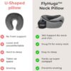 FlyHugz® Neck Travel Pillow | Memory Foam Neck Pillow for Comfort on Airplane | Compact and Ergonomic Design for Travel, Car Rides, and Home Use | Ideal for Adults and Kids - Image 6