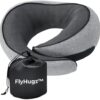 FlyHugz® Neck Travel Pillow | Memory Foam Neck Pillow for Comfort on Airplane | Compact and Ergonomic Design for Travel, Car Rides, and Home Use | Ideal for Adults and Kids