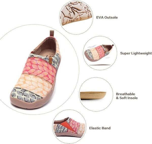 UIN Women's Walking Travel Shoes Slip On Canvas Casual Loafers Lightweight Comfort Fashion Sneaker China Art - Image 2